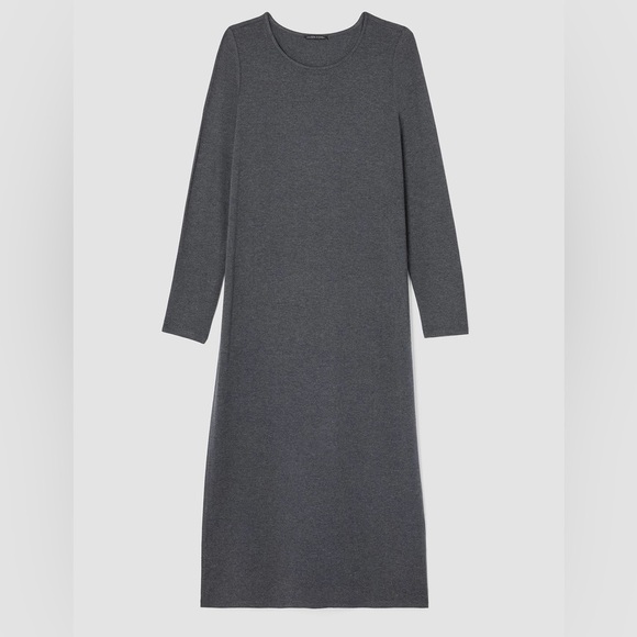 NWT Eileen Fisher Fine Jersey Jewel Neck Dress - Picture 5 of 8